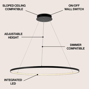 Brice Modern Contemporary Iron Integrated LED Pendant